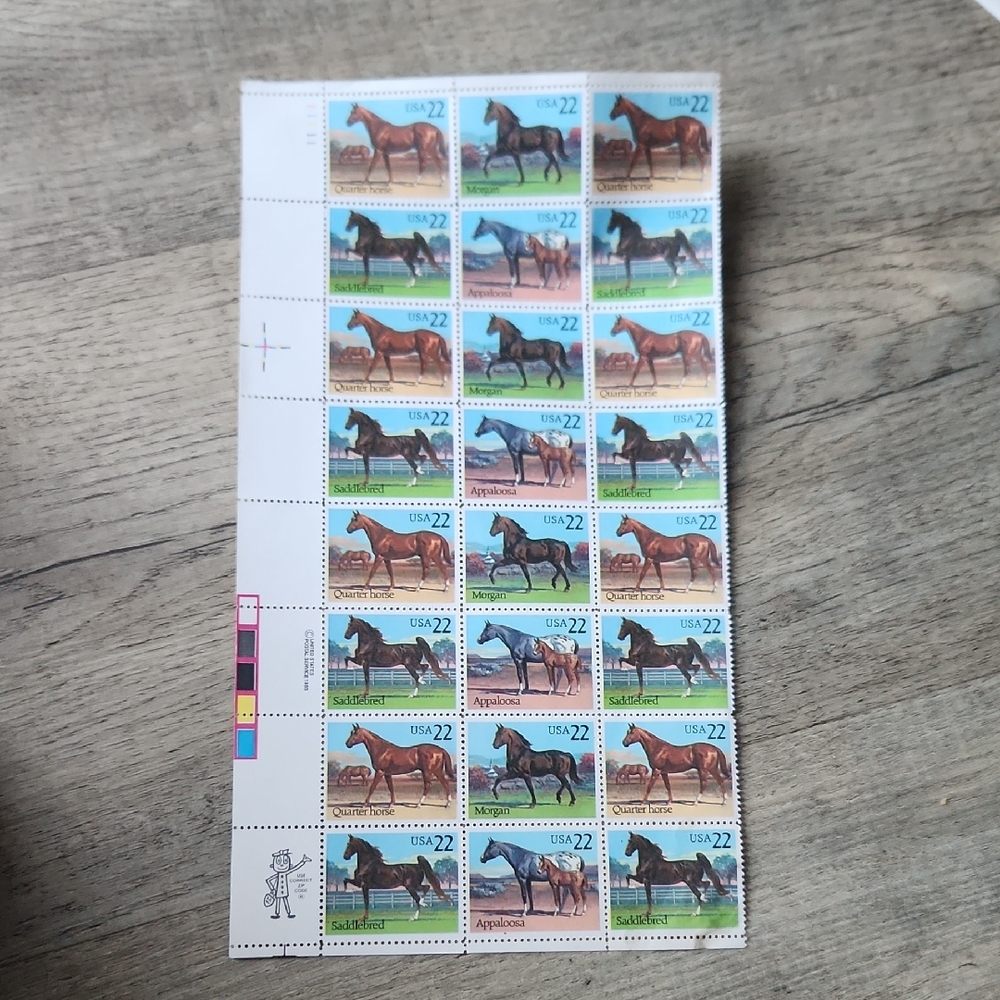 Equestrian Stamp Collection - Multicolor